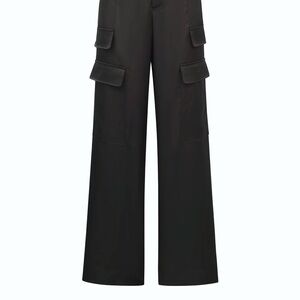 Silky Stylish Black Cargo Pants NWT!!